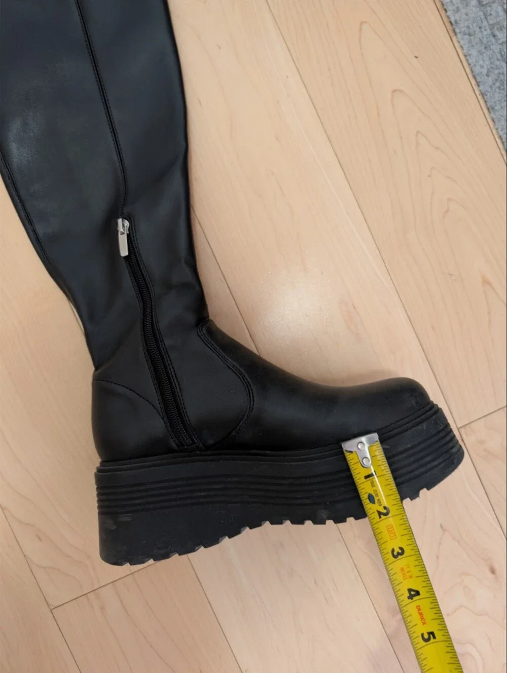 Nine West Black Vegan Leather Ankle Boots with Zip